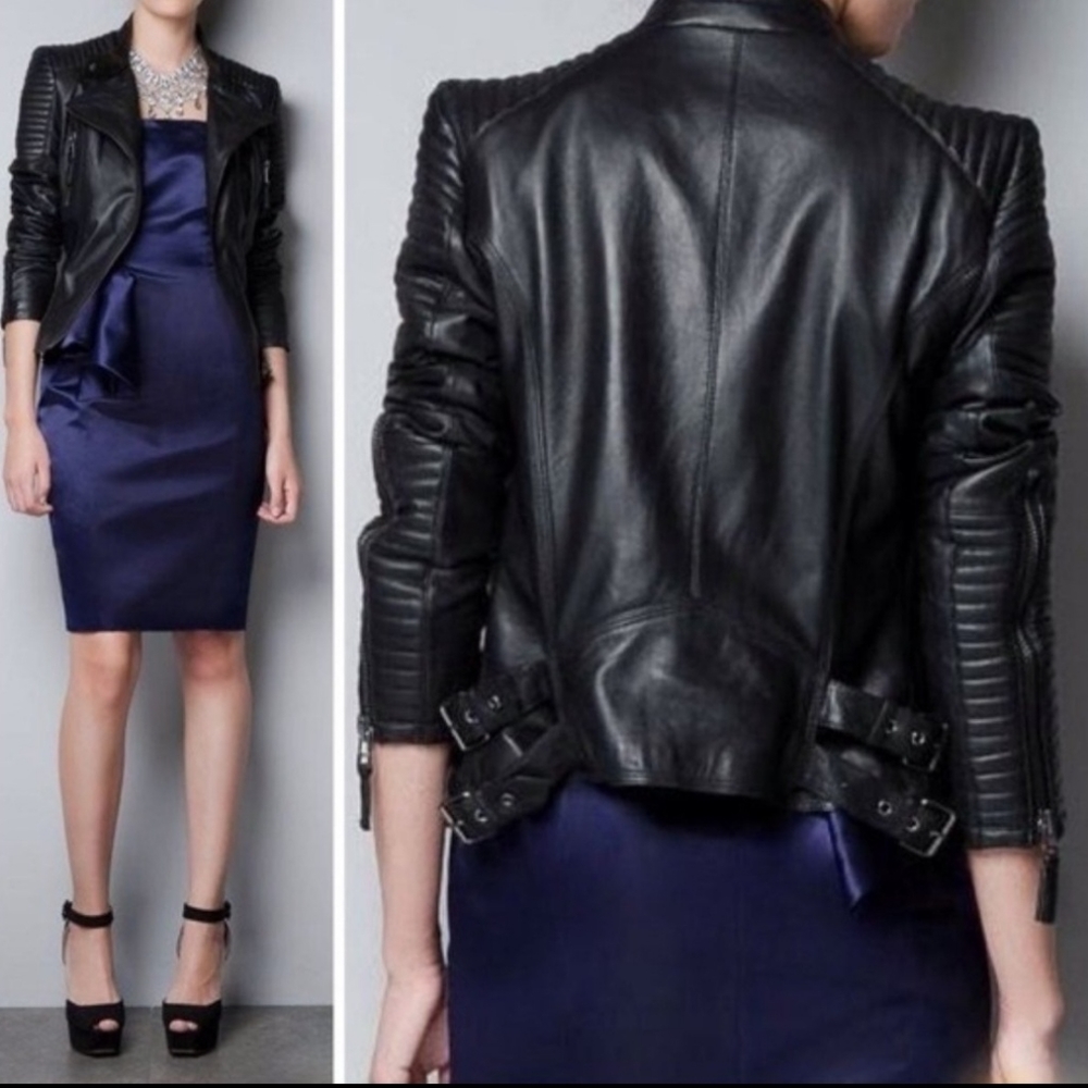 Zara basic motorcycle jacket